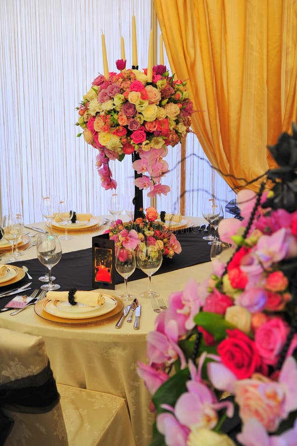 Flower Arrangements for Wedding Receptions Stock Image Image of