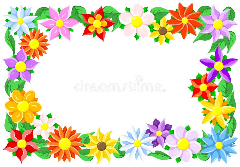 Flower border vector illustration Flower border vector illustration
