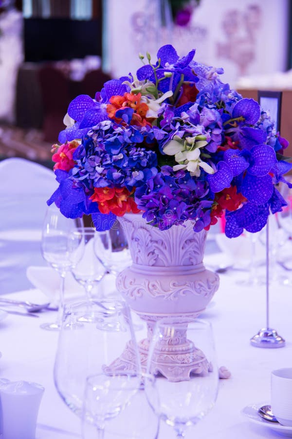 Flower Bouquet in Event Wedding Party. Stock Photo Image of service