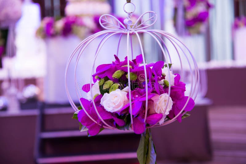 Flower Bouquet in Event Wedding Party. Stock Photo Image of banquet, celebration 54966008