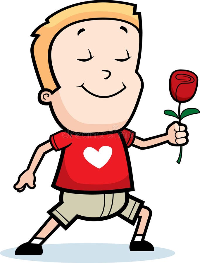 Flower Boy stock vector. Illustration of heart, smiling 9173803