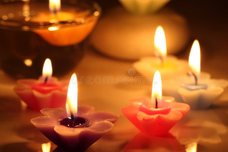 Flower Candles stock photo. Image of illumination, decoration 56290