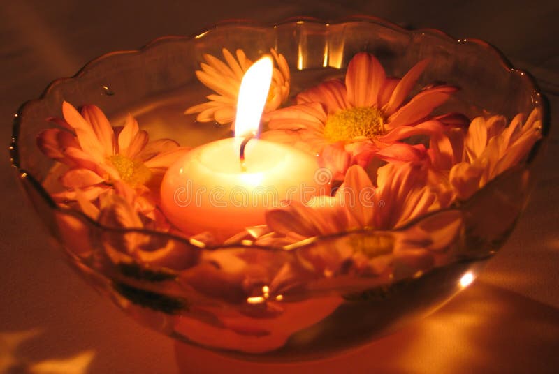 Flower Candles stock photo. Image of relax, relaxation, romantic 56290