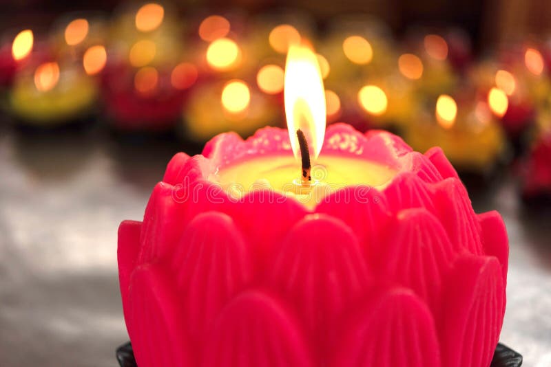 Flower Candles Burning at Night. Stock Photo - Image of fire, burn: 124274794 Flower Candles Burning at Night. Stock Photo - Image of fire, burn: 124274794