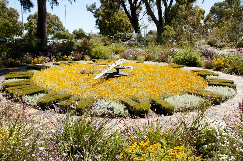 Flower Clock Perth Australia Stock Photo Image of white