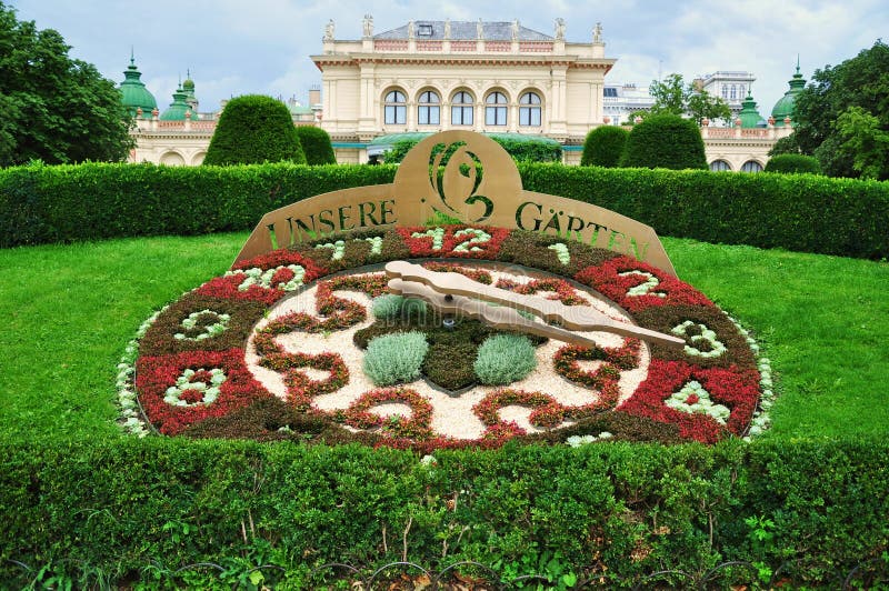 Flower clock in Vienna