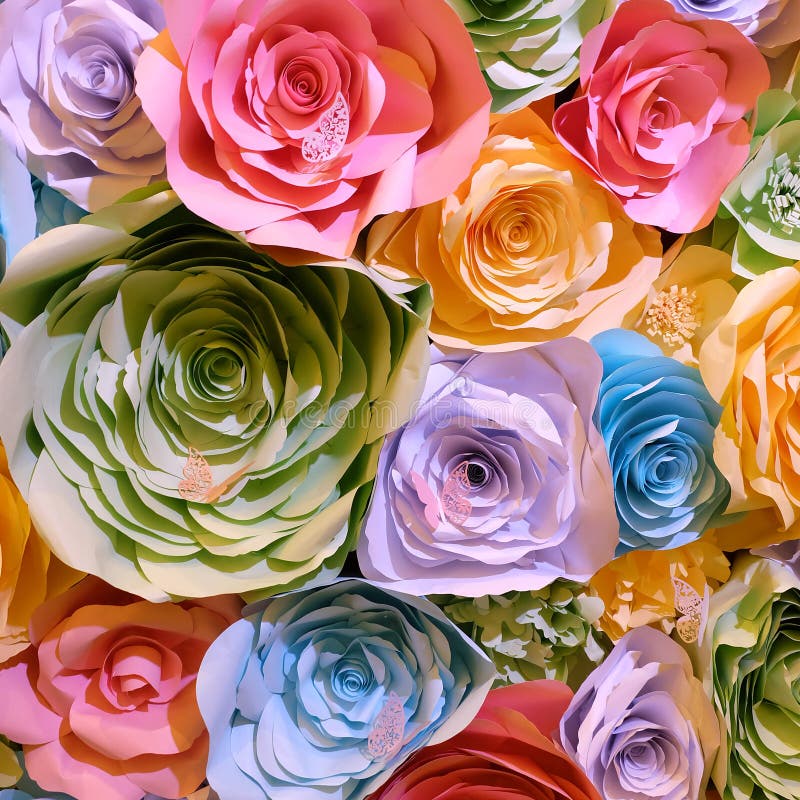 Flower color paper stock illustration. Illustration of color 67709581