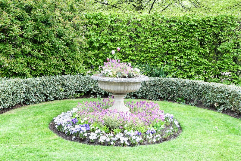 Flower corner in the park stock photo. Image of design 37056080