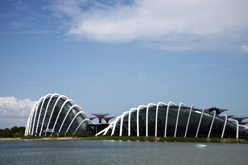 Flower Dome and Cloud Dome, Singapore Stock Photo Image of glass