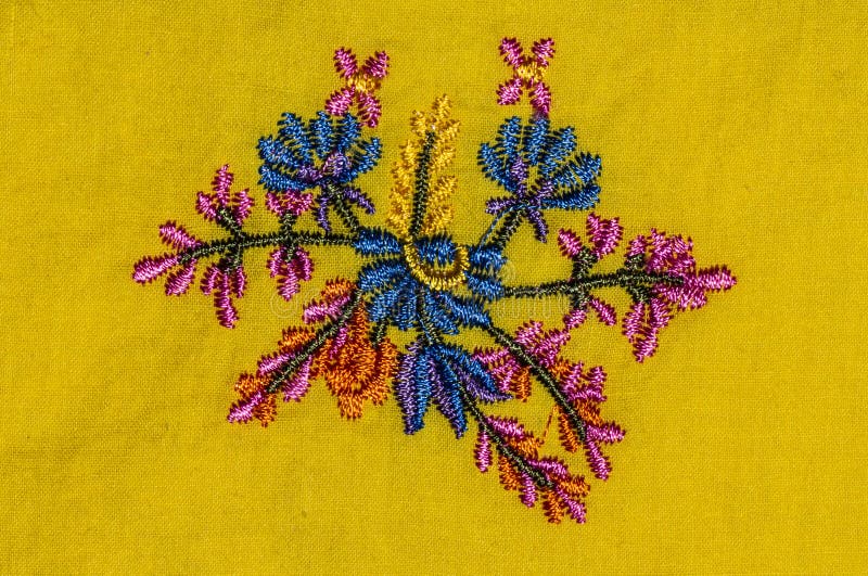 Flower embroidery royalty free stock images