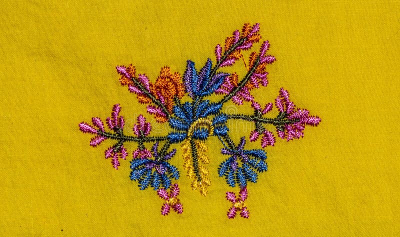 Flower embroidery stock images