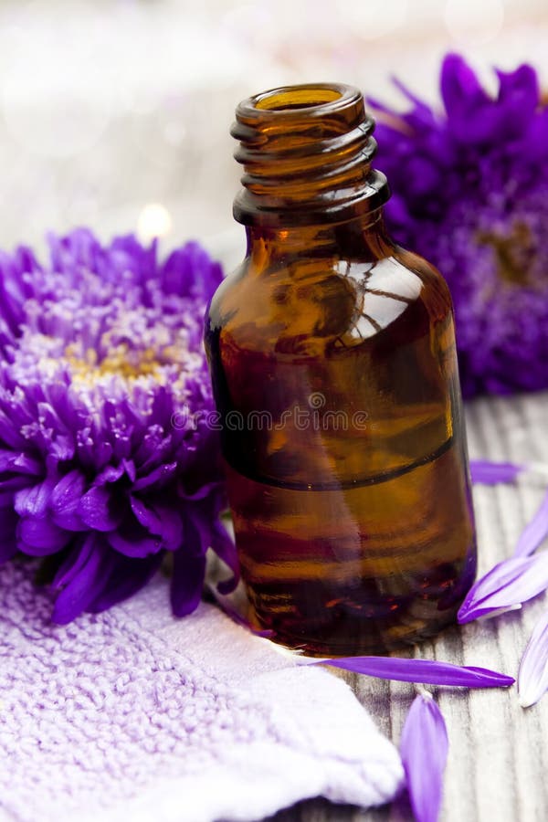 Flower Essence Bottle with Petals Stock Photo Image of fresh