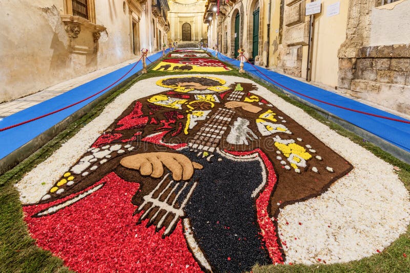 The Flower Festival of Noto in Sicily stock images The Flower Festival of Noto in Sicily stock images