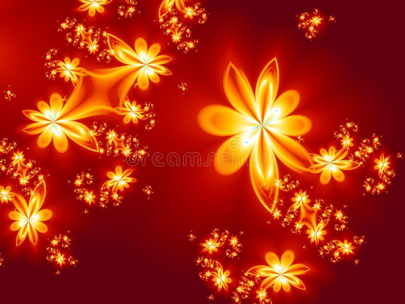 Flower Fire Pattern In Fractal Design Artwork For Creative Design Art And Entertainment Stock