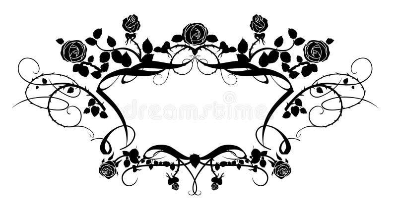Flower frame royalty free illustration
