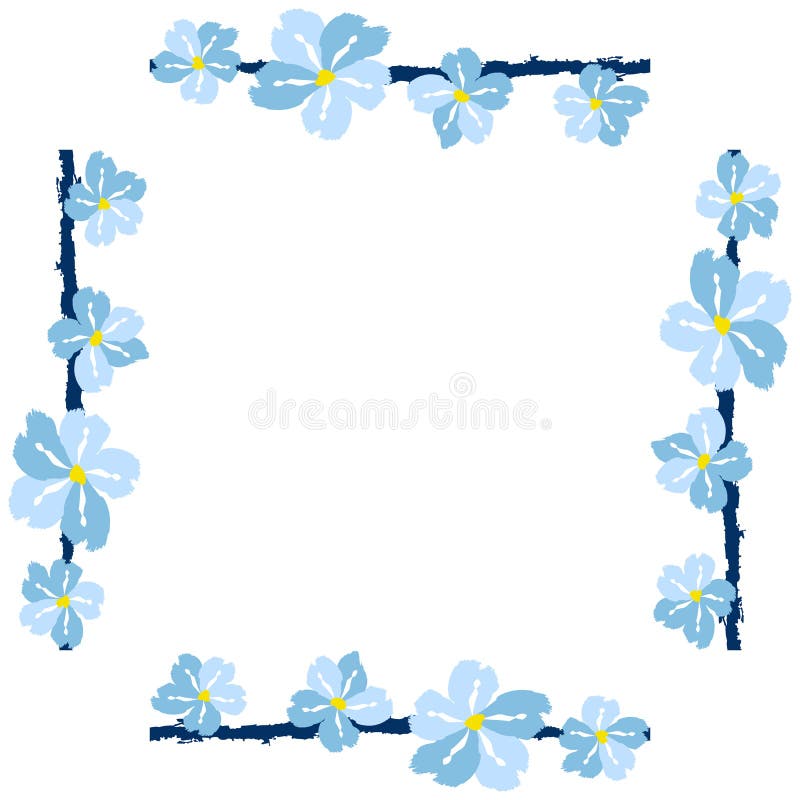Flower Frame Border Size A4, Format A4. Floral Pattern. Cute Floral