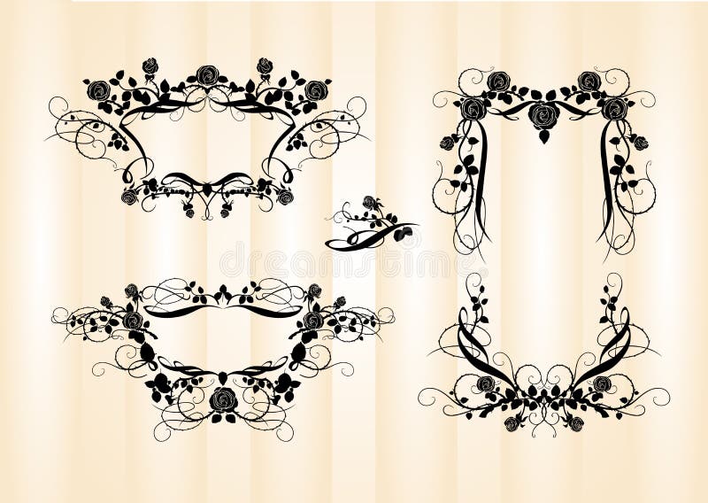 Flower frames _2 royalty free illustration