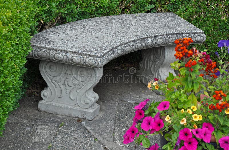 Flower garden bench