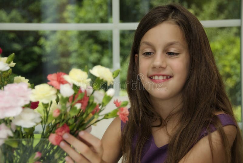 Flower and girl