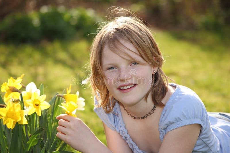 Flower girl stock photo. Image of little, adorable, leisure 19160912