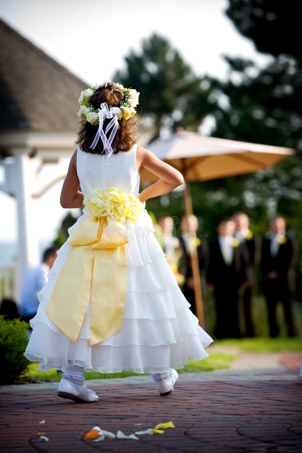 Flower girl at a wedding