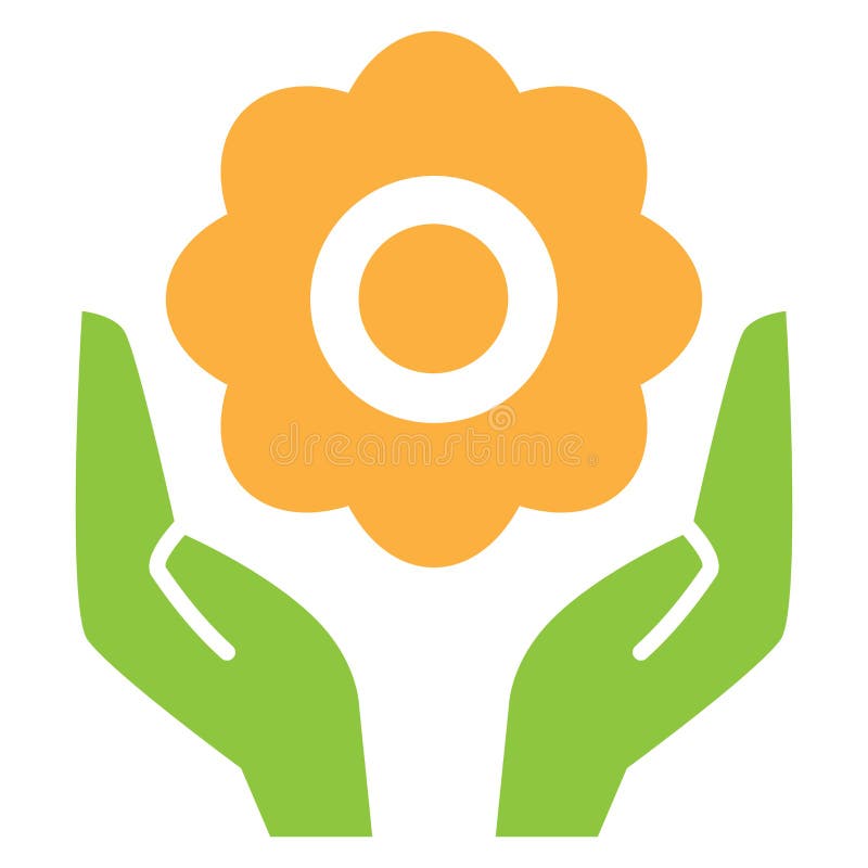 Flower in hands stock illustration Flower in hands stock illustration