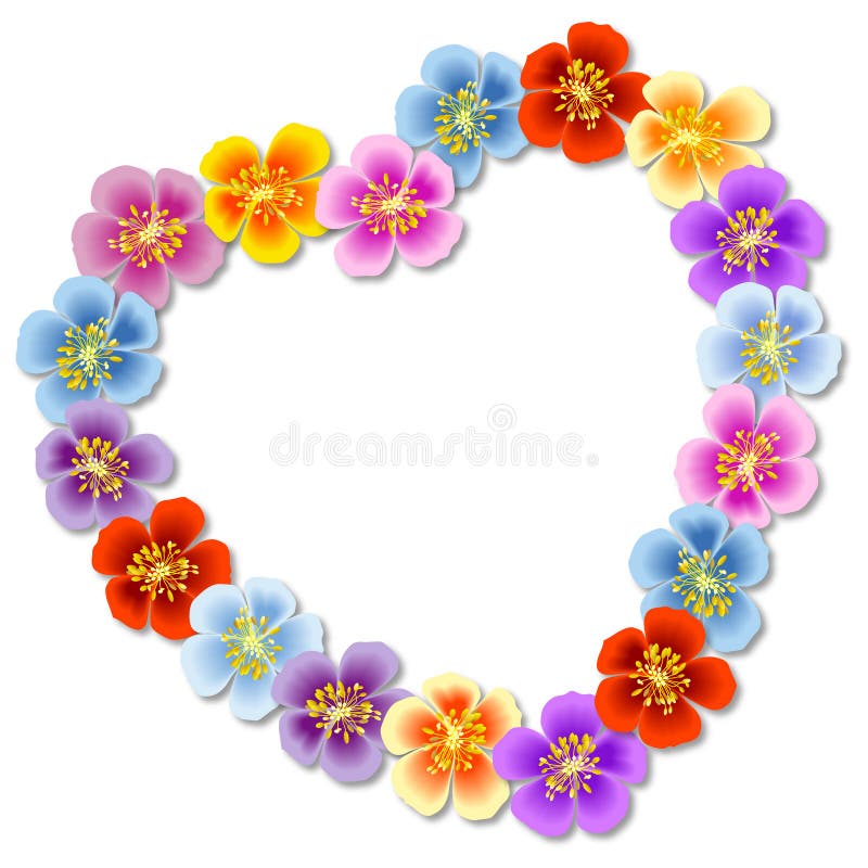 Flower heart royalty free illustration