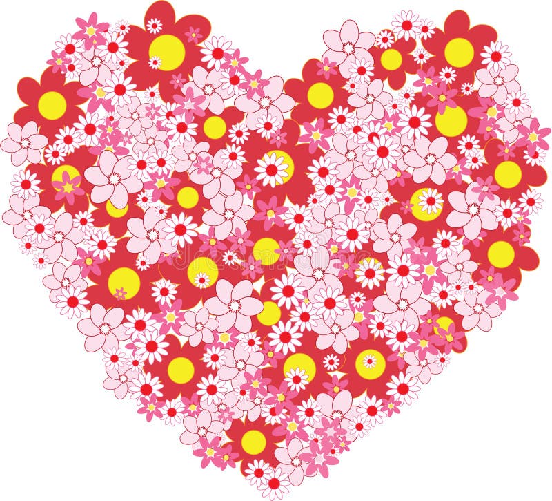 Download Flower heart vector stock vector. Illustration of symbol - 9170539