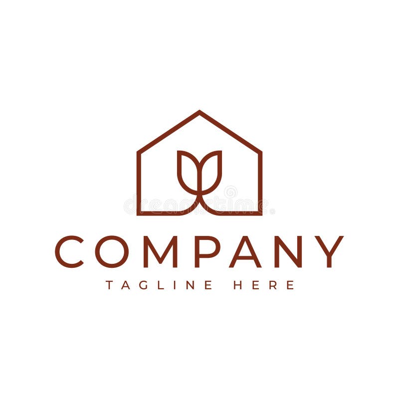 Flower house logo design stock vector. Illustration of graphic 253785704