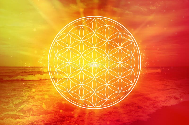 Flower of Life Symbol stock illustration. Illustration of universal