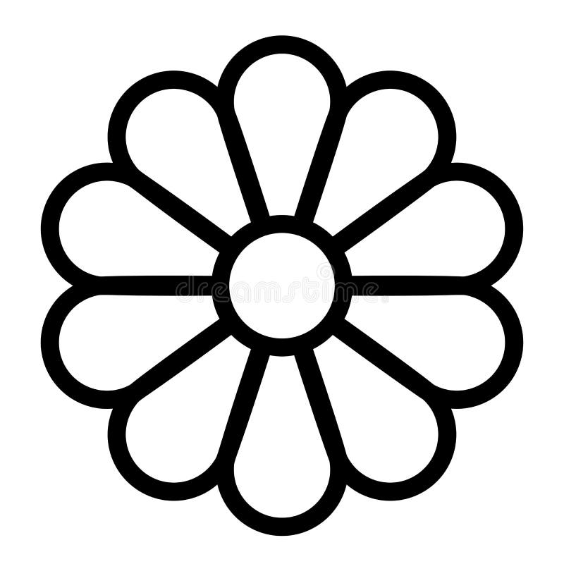 Flower line vector icon stock illustration