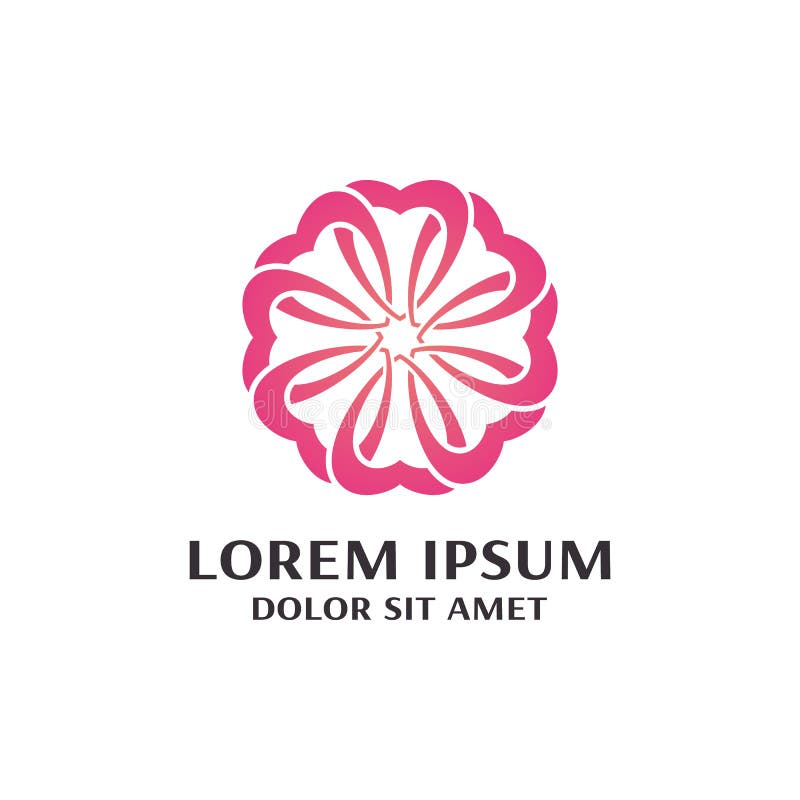 Flower Logo Vector Design Template Stock Vector Illustration of rose