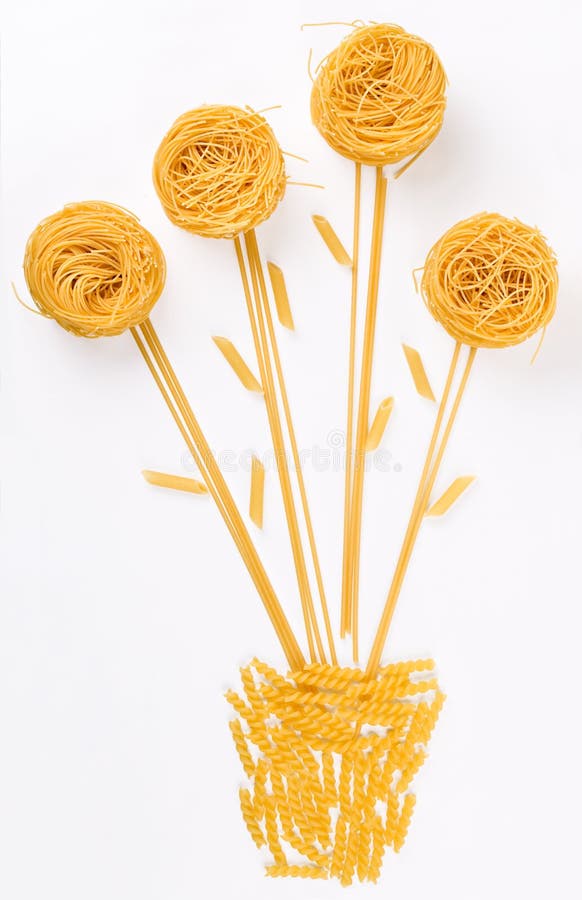 Flower made of pasta stock image. Image of objects, variety 2281795