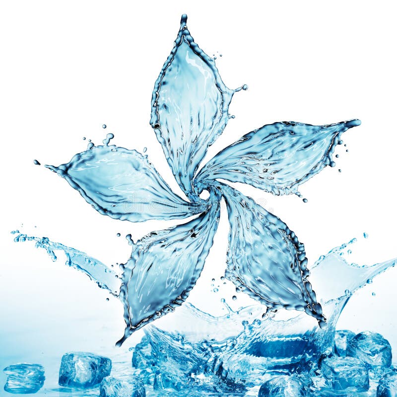 Flower Made Water Splash Stock Illustrations 720 Flower Made Water