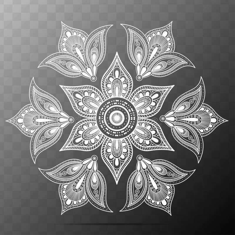 Flower Mandala. Oriental Pattern Vector.