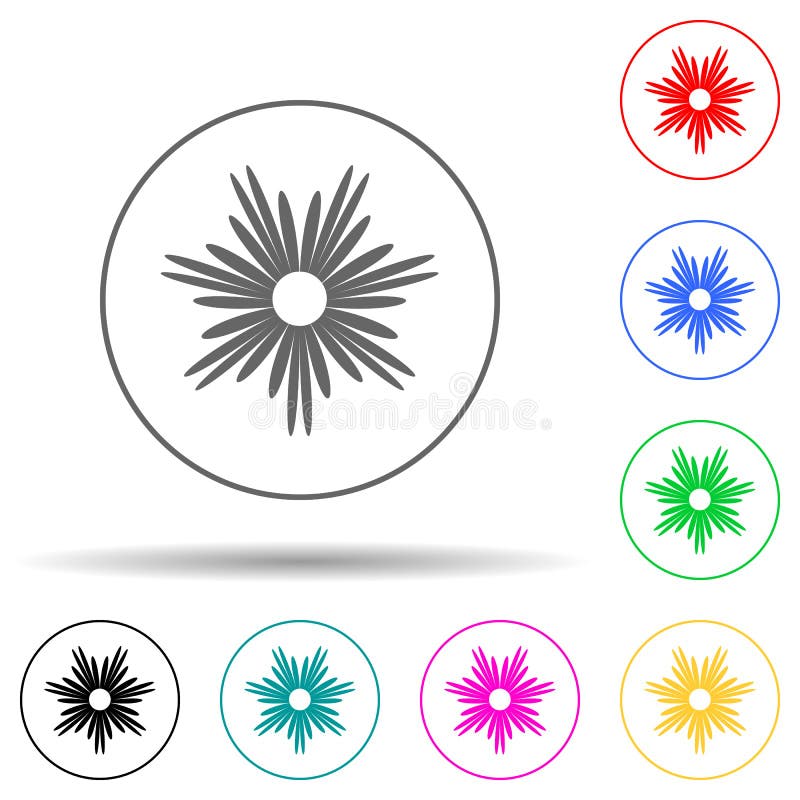 Flower multi color style icon. Simple glyph, flat vector of flower icons for ui and ux, website or mobile application on white background