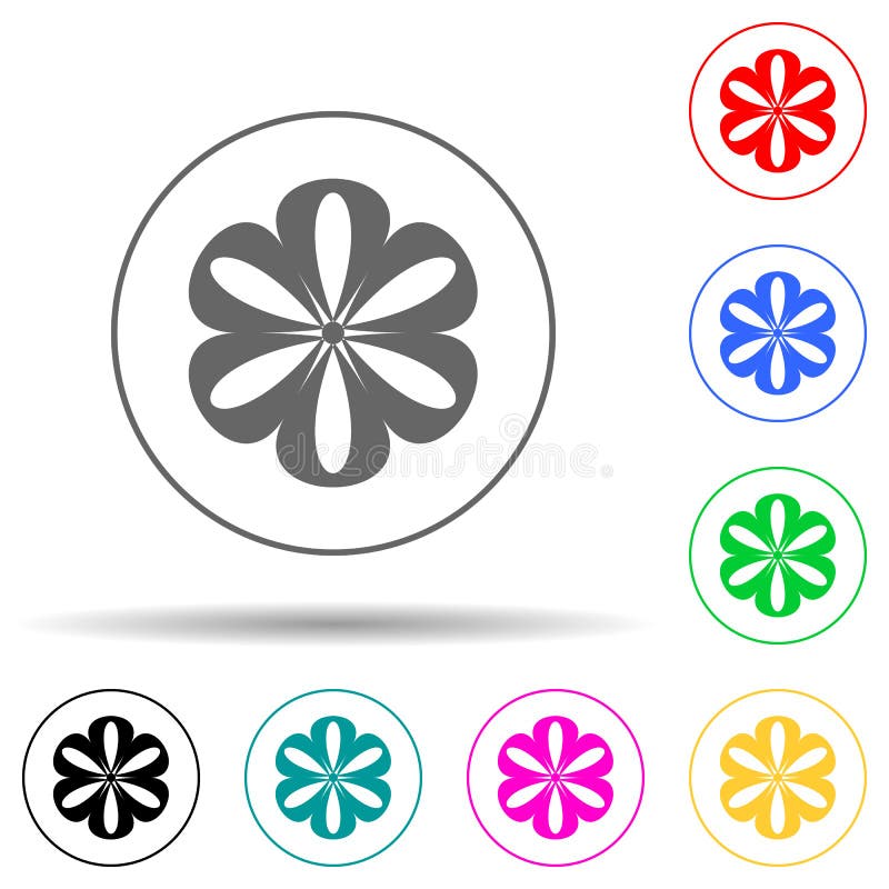 Flower multi color style icon. Simple glyph, flat vector of flower icons for ui and ux, website or mobile application royalty free illustration
