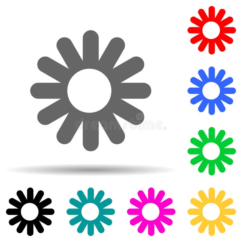 Flower multi color style icon. Simple thin line, outline vector of web icons for ui and ux, website or mobile application royalty free illustration