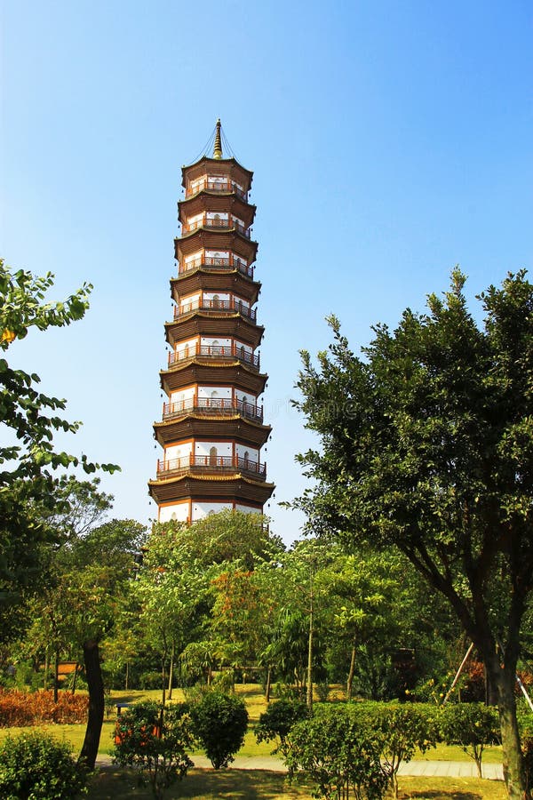 Flower Pagoda of Temple of Six Banyan Trees Stock Photo Image of design, history 38138350