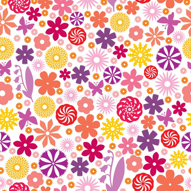 Flower pattern stock vector. Illustration of bright, lily - 29581422