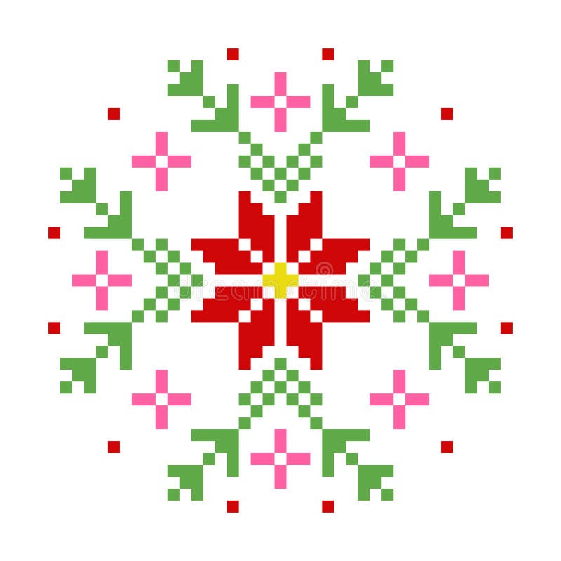 Flower Pattern. Pixel Flower Image. Cross Stitch Pattern Stock Vector - Illustration of animation, cross: 222132935 Flower Pattern. Pixel Flower Image. Cross Stitch Pattern Stock Vector - Illustration Of Animation, Cross: 222132935