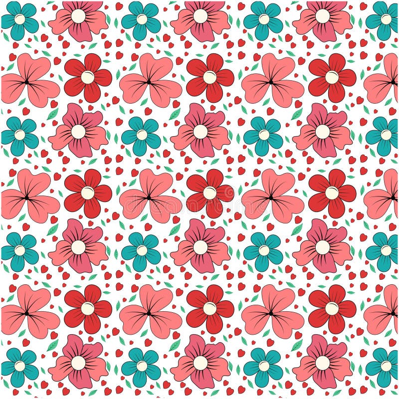 Flower Pattern Vector Design Pattern Background Stock Illustration