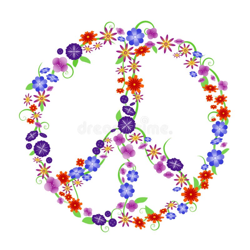 Flower Peace Sign Stock Photo - Image: 18890530