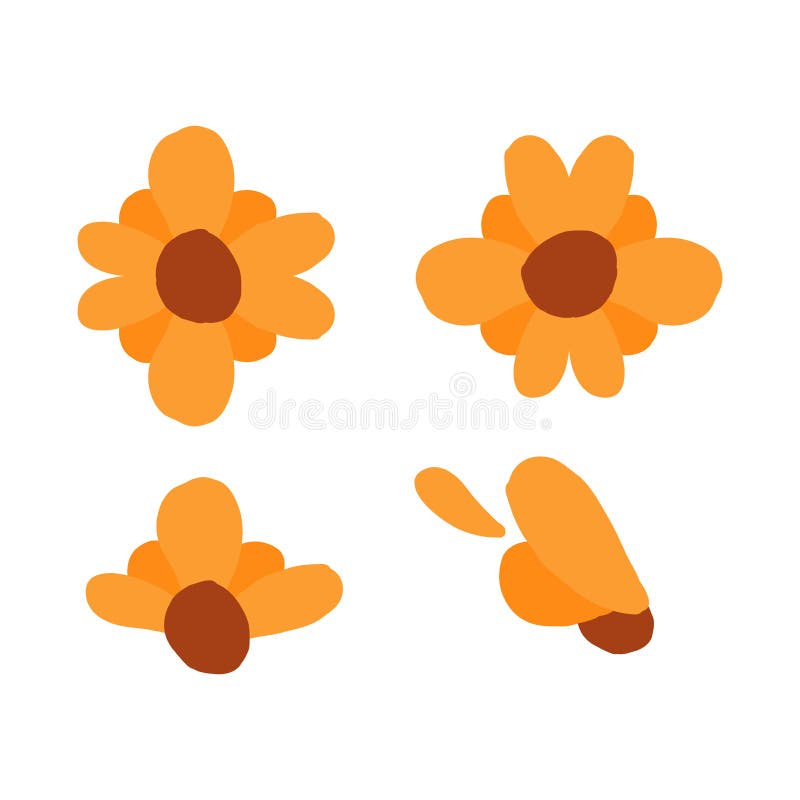 Flower Petals. Beautiful Flower Petals for Natural Design Element Stock