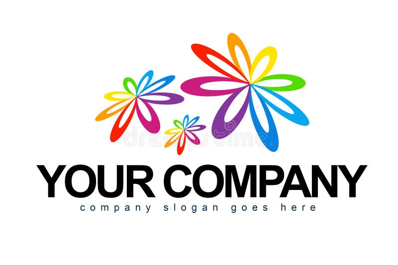 Flower Petals Logo stock illustration. Illustration of business 27438265