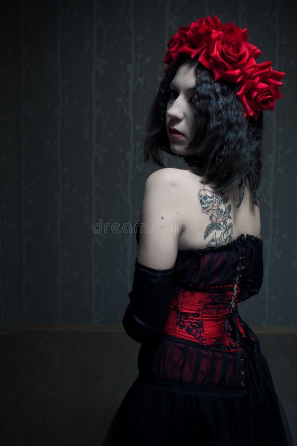 Flower queen stock photo. Image of widow, girl, fashion 28538694