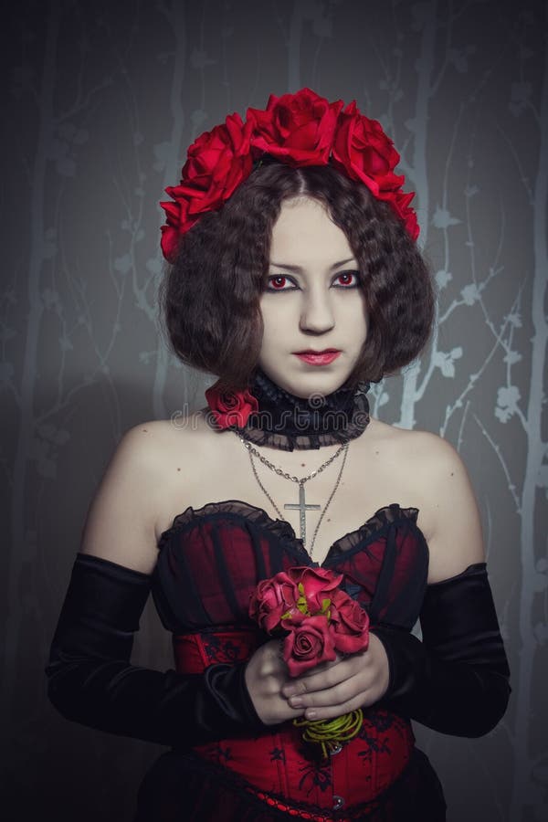 Flower queen stock image. Image of girl, gothic, nightmare 28571749