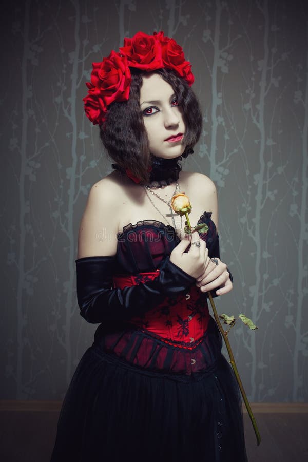 Flower queen stock photo. Image of widow, girl, fashion 28538694