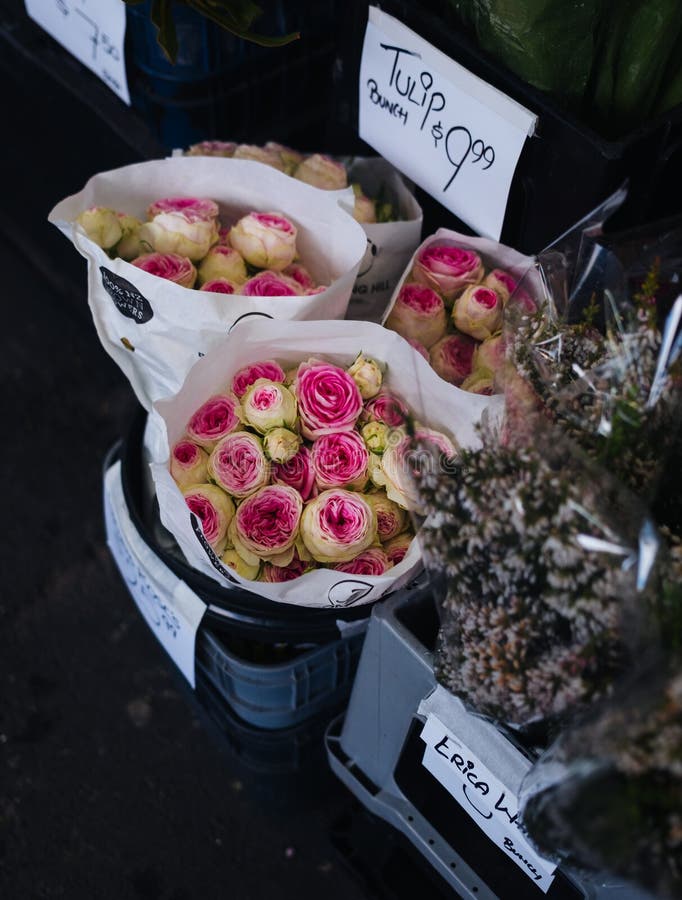 Flower for sale in the store, rose flower.