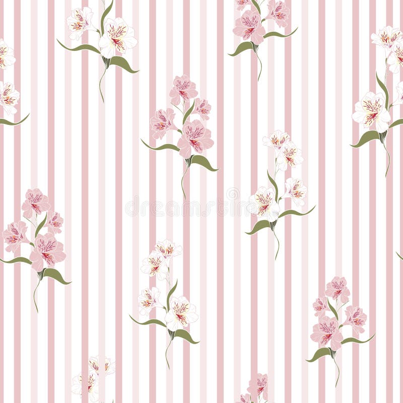Seamless Pattern With Hand Drawn Decorative Cherry Blossom Flowers Design Elements Stock Vector Illustration Of Cherry Floral 107736383